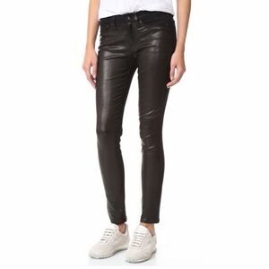 NWOT - Rag & Bone Hyde Lamb Leather Skinny Jean Combo Essex Wash Denim
